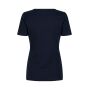 Interlock T-shirt | v-hals | dames - Marine, S