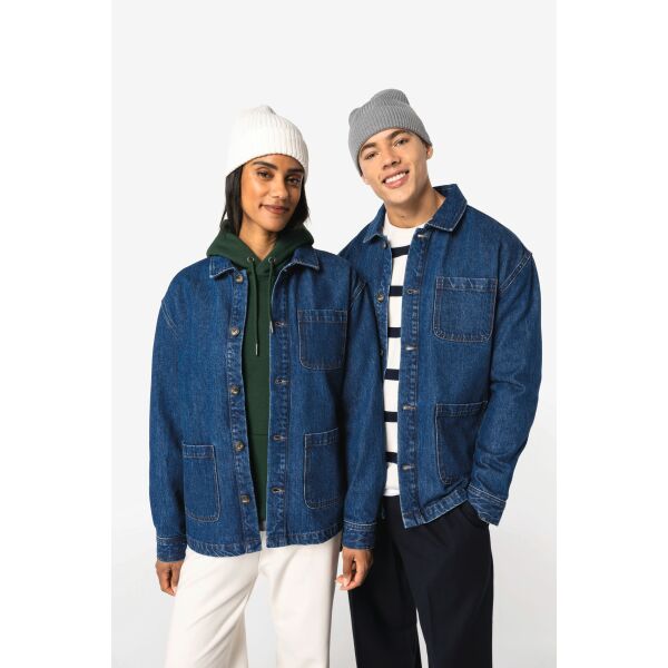 Ecologische uniseks jeansjas met afhangende schouders Denim XS Ecologische uniseks jeansjas met afhangende schouders Denim XS