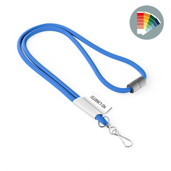 Polyester 2-kleurige koord-lanyard met full color label Polyester 2-kleurige koord-lanyard met full color label