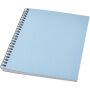 Desk-Mate® A5 recycled colour spiral notebook - Light blue