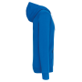 Herensweater met rits en capuchon in contrasterende kleur Light Royal Blue / White XS