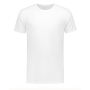 L&S T-shirt crewneck fine cotton elastane White-extra longer length-S