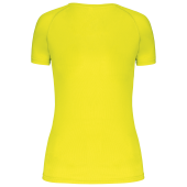 Dames sport-T-shirt V-hals Fluorescent Yellow XS