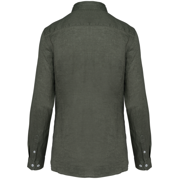 Linnen damesblouse Organic Khaki XXL Linnen damesblouse Organic Khaki XXL