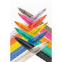 X3 GRS gerecycled PC plastic pen frosted, rood