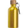 Drinkfles van rvs met karabijnhaak, 400 ml