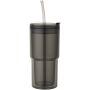 Archer 480 ml dubbelwandige plastic beker - Zwart
