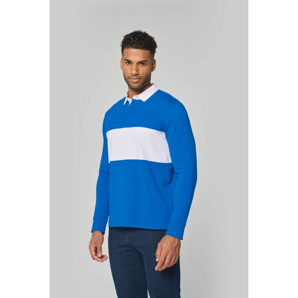 Rugbypolo met lange mouwen sporty grey / White 5XL Rugbypolo met lange mouwen sporty grey / White 5XL