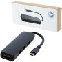 Loop RCS gerecyclede plastic multimedia-adapter USB 2.0-3.0 met HDMI-poort - Zwart
