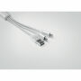 RIZO - Sleutelhanger met oplaadkabel - Zilver