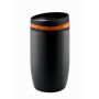 Metmaxx® thermobeker "CremaOfficinaNero" zwart/ring oranje