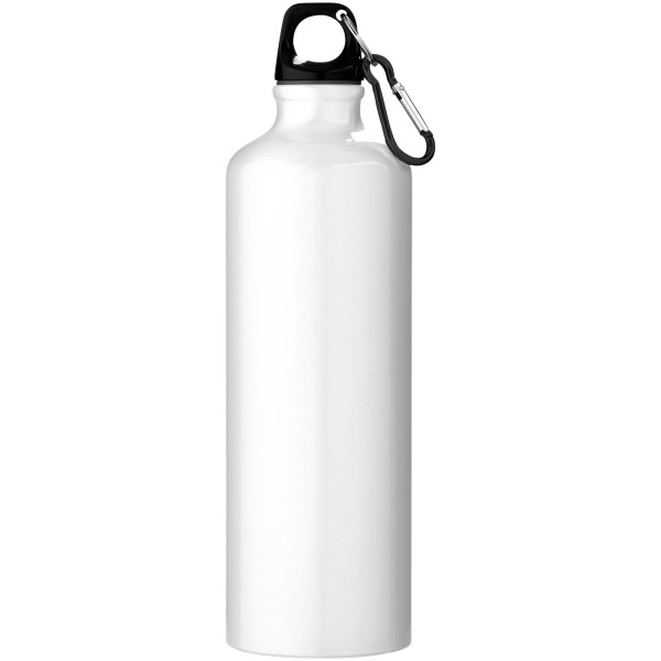 Oregon 770 ml RCS certified recycled aluminium water bottle with carabiner - White