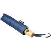 Bo 21” opvouwbare automatische gerecyclede PET paraplu - Marineblauw
