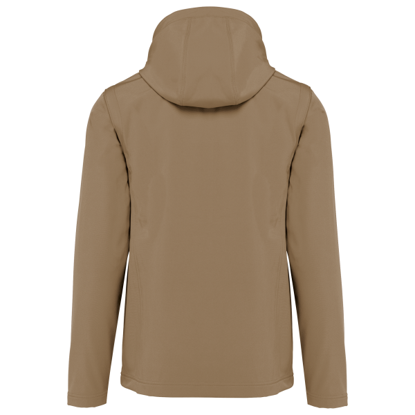 3-laags uniseks softshelljas met afneembare capuchon en mouwen Camel 5XL 3-laags uniseks softshelljas met afneembare capuchon en mouwen Camel 5XL
