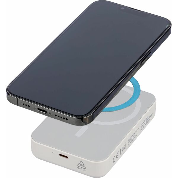 Gerecyclede draadloze oplader powerbank Meno zwart Gerecyclede draadloze oplader powerbank Meno zwart