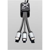 SCX.design C33 60 W Type-C oplaadkabel met dubbel verlicht logo - Gemêleerd zwart