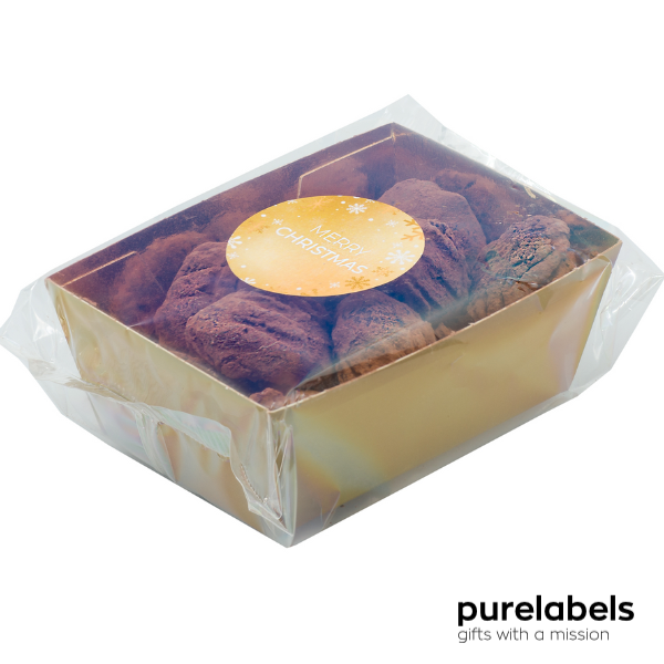 Kerst chocolade | Ambachtelijk creme vanille truffels | geschenkverpakking 150g
