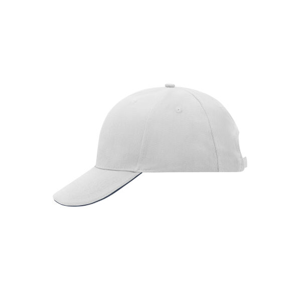 6 Panel Sandwich Cap white/navy one size 6 Panel Sandwich Cap white/navy one size