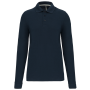 Polo lange mouwen Navy S