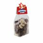 Blokzakje met kopkaartje in eigen vorm en 150 gram snoep Transparant/Wit Gemengde Chocolade Kruidnoten
