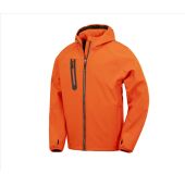 3-LAYER RECYCLED PRINTABLE CASUAL HOODED  SOFTSHELL, ORANGE/NAVY, 3XL, RESULT