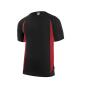 TWO-TONE TECHNICAL T-SHIRT, BLACK/RED, XXL, VELILLA