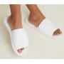 OPEN TOE SLIPPERS WITH SIDE FASTENING, WHITE, 36/41, TOWEL CITY