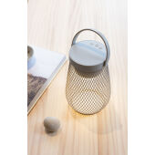 Aurora RCS gerecyclede plastic USB-oplaadbare tafellamp, grijs