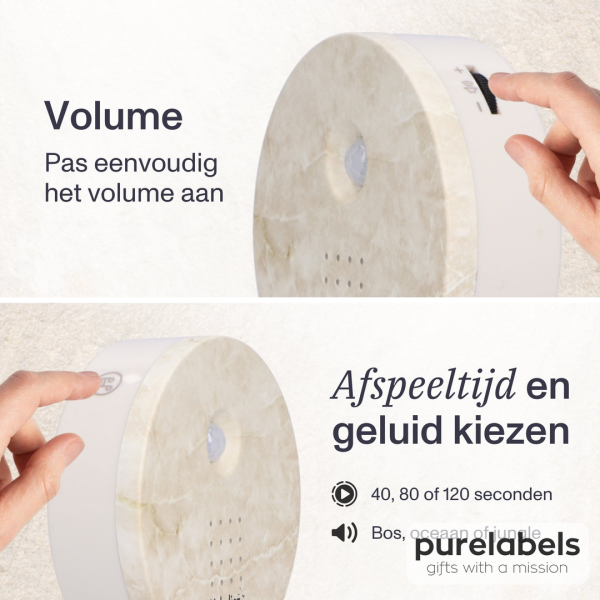 Natuurgeluiden box Marmer bedrukken | Origineel relatiegeschenk Natuurgeluiden box Marmer bedrukken | Origineel relatiegeschenk