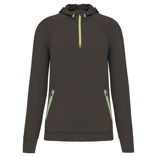 Unisex sportsweater Met Capuchon En Ritskraag