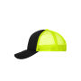 5 Panel Polyester Mesh Cap black/neon yellow one size