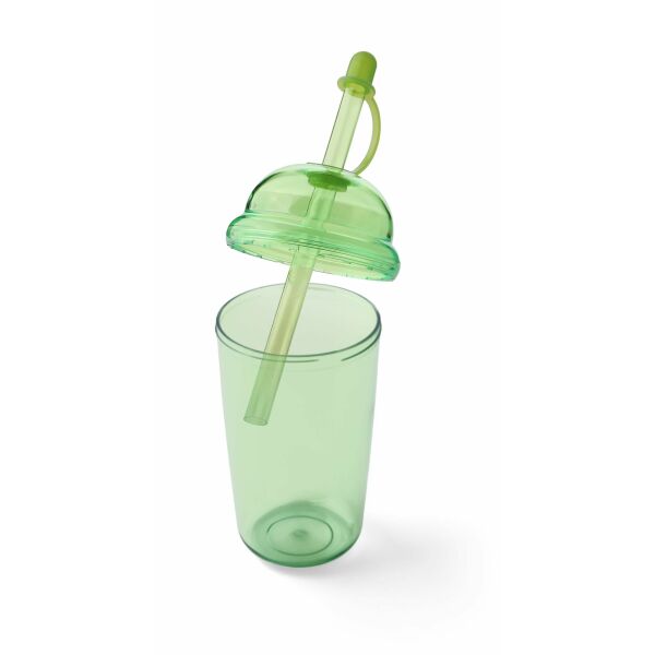 rPet Drinkbeker met rietje Glow 500 ml lichtgroen rPet Drinkbeker met rietje Glow 500 ml lichtgroen