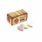 Container doosje gevuld met snoep, Wit, Vruchtenhartjes
