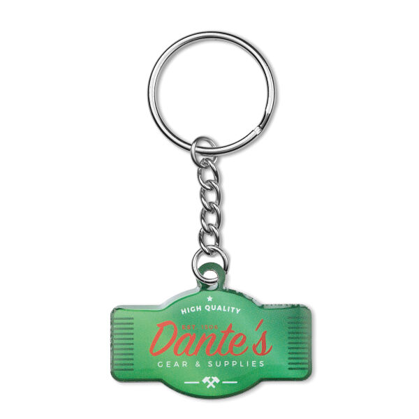 RVS sleutelhanger met een full color doming RVS sleutelhanger met een full color doming