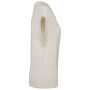 Ecologisch dames t-shirt met mouwen met omslag Ivory L