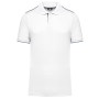 Contrasterende polo Day To Day korte mouwen White / Navy 3XL