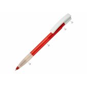 Balpen Nash grip combi - Wit/transparant / Fluor assorti