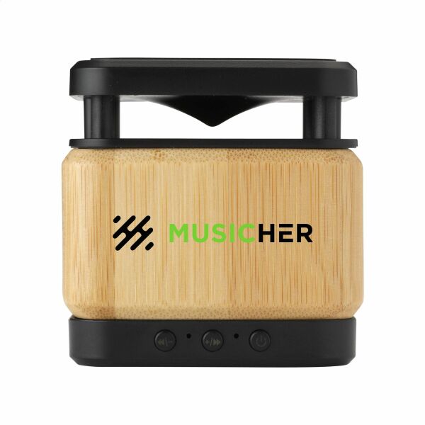 Bamboo Block Speaker mit kabellosem Ladegerät - bambus Bamboo Block Speaker mit kabellosem Ladegerät - bambus