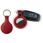 Sleutelhanger P02812, Leder, Rood