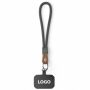 Sleutelhanger & telefoonhouder met koord met leren uiteinde Sleutelhanger & telefoonhouder met koord met leren uiteinde