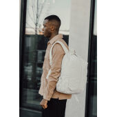 KENTO URBAN RCS  recycled nylon 15,6 inch rugzak met voorvak, beige