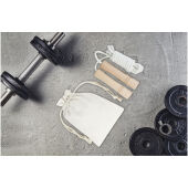 Denise houten springtouw in een katoenen zak - Offwhite/Hout