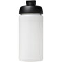 Baseline® Plus 500 ml sportfles met flipcapdeksel - Transparent/Zwart Baseline® Plus 500 ml sportfles met flipcapdeksel - Transparent/Zwart