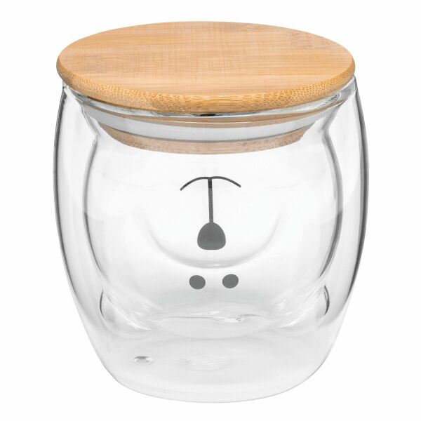 Glas BAMBOO BEAR bruin, transparant