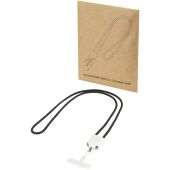 Ion 65 W 5-in-1 oplaadkabel met lanyard van gerecycled plastic - Wit