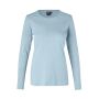 Interlock T-shirt | lange mouw | dames - Lichtblauw, 4XL