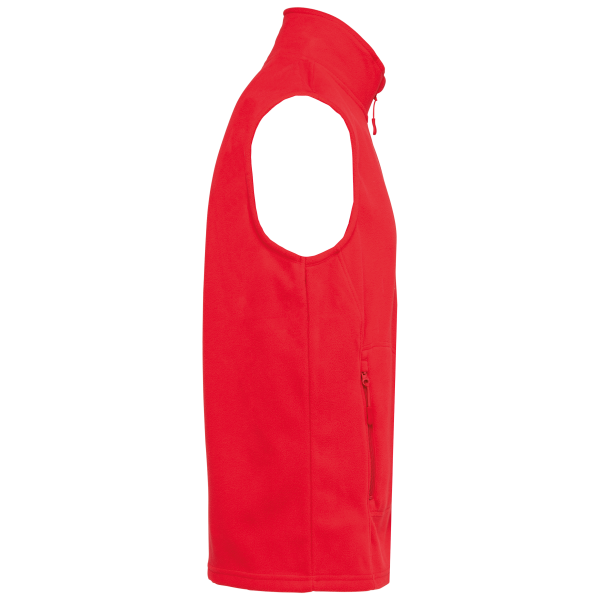 Ecologische uniseks bodywarmer van microfleece Red S Ecologische uniseks bodywarmer van microfleece Red S