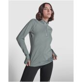 Estambul damessweater met lange mouwen en halve rits - Fire orange - S