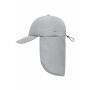 6 Panel Cap with Neck Guard grey one size