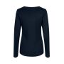 Interlock T-shirt | lange mouw | dames - Marine, M